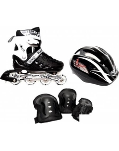 Роликовые коньки LF-905BT-BK (р. 35-38, черный) Fora