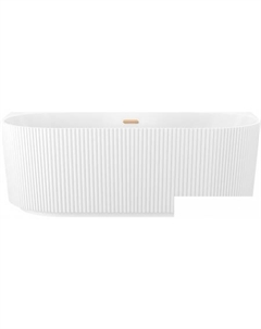 Festive Fox 170x80 28730204R (пристенная ванна белый глянец, экран, ножки, сифон-автомат золото) Wellsee