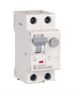 Дифференциальный автомат HNB-B101N003 1P+N 10А В 6кА 30мА АС 2М 195119 Eaton