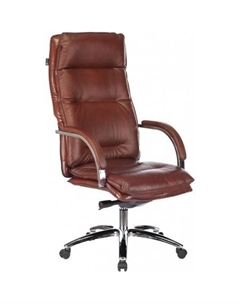 Офисное кресло T-9927SL (светло-коричневый Leather Eichel/хром) Бюрократ