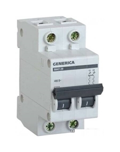 Выключатель автоматический ВА 47-29 2Р 63А 4.5кА MVA25-2-063-C Generica