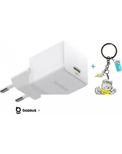 Сетевое зарядное Palm Fast Charger 1C 30W EU P10111605213-00 (белый) + брендированный брелок Baseus