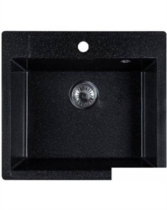 Кухонная мойка Cubi (черный, с сифоном) Marblan