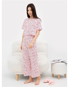 Комплект женский (футболка, бриджи) розовый с медведями Mark formelle