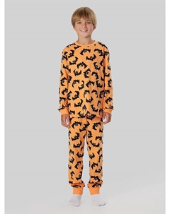 Комплект для мальчиков оранжевый с принтом "летучие мыши" Mark formelle