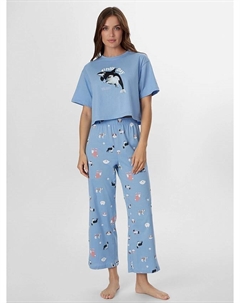 Комплект домашний женский с надписью "chill day..." Mark formelle