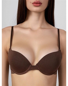 Бюстгальтер пуш-ап женский коричневый Mark formelle