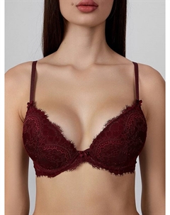 Бюстгальтер женский бордовый с кружевом Mark formelle