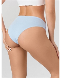 Трусы слипы женские голубые с кружевом Mark formelle