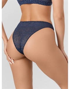 Трусы слипы женские синие с кружевом Mark formelle