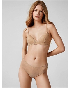 Трусы шорты женские бежевые кружевные Mark formelle