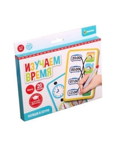 Развивающая игра Zabiaka Изучаем время. Набор пиши-стирай / 5242723