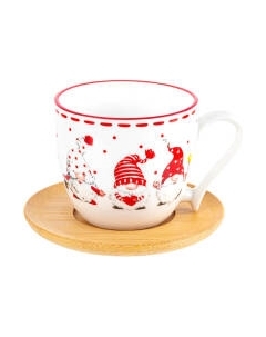 Чашка с блюдцем Elan Gallery Веселые гномики / 540609 Elan gallery