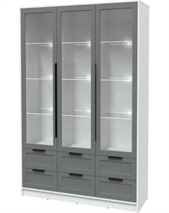 Шкаф с витриной Интерлиния Концепт Тренд КТ-ШВ3 с подсветкой