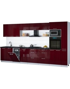 Кухонный гарнитур Интерлиния Мила Gloss 3.8-ПМ3
