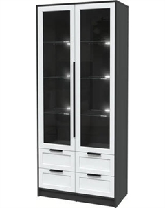 Шкаф с витриной Интерлиния Концепт Тренд КТ-ШВ2 с подсветкой