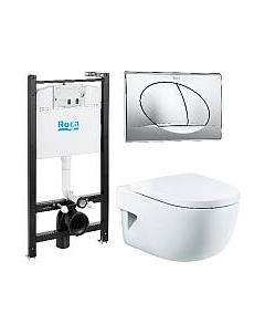 Унитаз подвесной с инсталляцией Roca Meridian Compact 7893104110