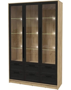 Шкаф с витриной Интерлиния Концепт Тренд КТ-ШВ3 с подсветкой