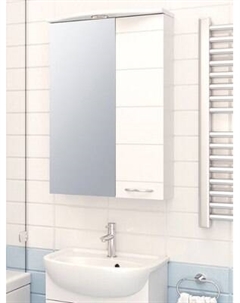 Шкаф с зеркалом для ванной Runo Кипарис 50 правый