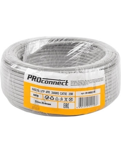 Кабель PROconnect U/UTP CAT 5e PVC 4PR 24AWG / 01-0052-25 Proconnect