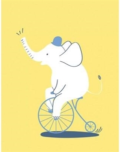 Картина Stamprint Слон на велосипеде / CD017