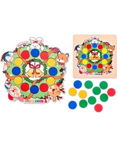 Развивающая игра Smile Decor Мозаика Новогодний венок / 10100237 Smile decor