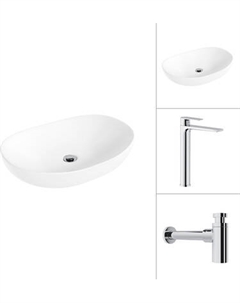 Умывальник со смесителем Lauter 21502 + Reef 21CK8678C с сифоном 21635CH