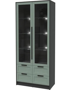 Шкаф с витриной Интерлиния Концепт Тренд КТ-ШВ2 с подсветкой