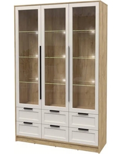 Шкаф с витриной Интерлиния Концепт Тренд КТ-ШВ3 с подсветкой