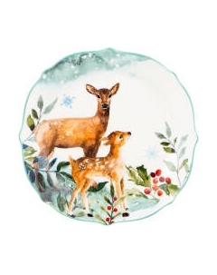 Тарелка столовая обеденная Lefard Лесная сказка. Олени / 409-159