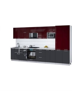 Кухонный гарнитур Интерлиния Мила Gloss 3.8-ПМ2