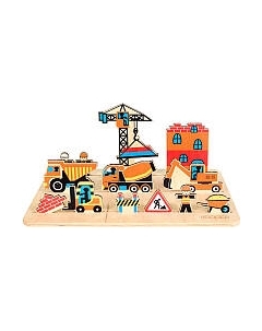 Развивающая игрушка Woody 3D-панорама Стройка / 00143