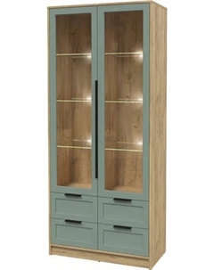 Шкаф с витриной Интерлиния Концепт Тренд КТ-ШВ2 с подсветкой