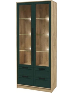 Шкаф с витриной Интерлиния Концепт Тренд КТ-ШВ2 с подсветкой