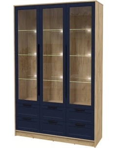 Шкаф с витриной Интерлиния Концепт Тренд КТ-ШВ3 с подсветкой