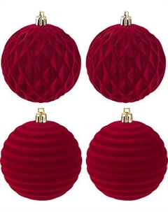 Набор шаров новогодних Волшебная страна Бордо 110476