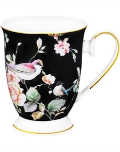 Кружка Elan Gallery Певчие птички на черном / 730830 Elan gallery