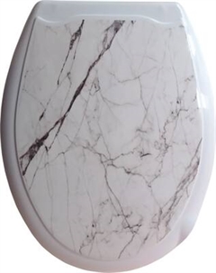 Сиденье для унитаза Еврокомфорт Белый мрамор 002718