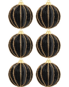 Набор шаров новогодних Elan Gallery Черный с золотом / 970156 Elan gallery