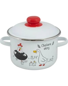 Кастрюля СтальЭмаль Chickens’stories Food Atelier / 1RD161M_8 Стальэмаль