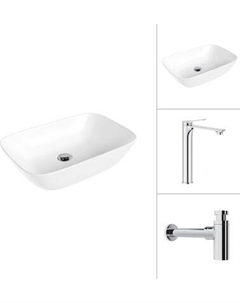 Умывальник со смесителем Lauter 21454 + Rio 21AM12672 с сифоном 21635CH