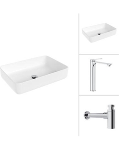 Умывальник со смесителем Lauter 21487-50 + Rio 21AM12672 с сифоном 21635CH