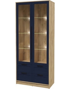 Шкаф с витриной Интерлиния Концепт Тренд КТ-ШВ2 с подсветкой