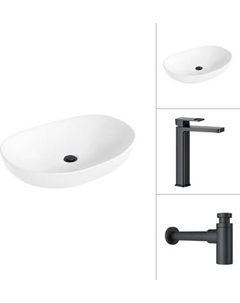 Умывальник со смесителем Lauter 21502 + Cascade 21СК0655BS с сифоном 21635B