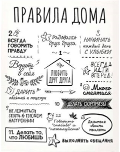 Картина Stamprint Правила дома / КС023