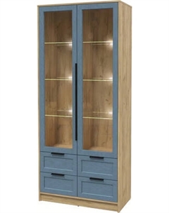 Шкаф с витриной Интерлиния Концепт Тренд КТ-ШВ2 с подсветкой