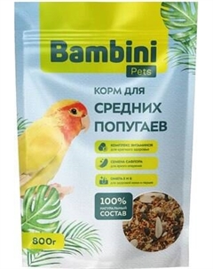 Корм для птиц Bambini Pets Для средних попугаев Bambini pets