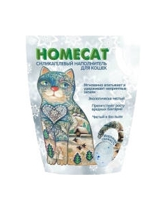 Наполнитель для туалета Homecat Морозная свежесть Силикагелевый / 79032