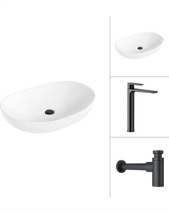 Умывальник со смесителем Lauter 21502 + Reef 21CK8678BS с сифоном 21635B