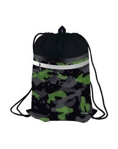 Мешок для обуви Berlingo Black And Green / SB-EXPL-1013